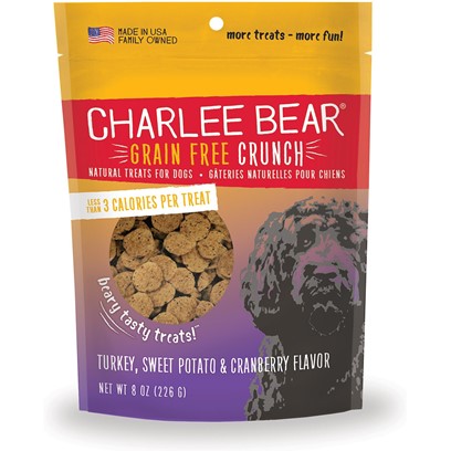 Charlee Bear Bear Crunch Grain Free Turkey, Sweet Potato & Cranberry Dog Treats