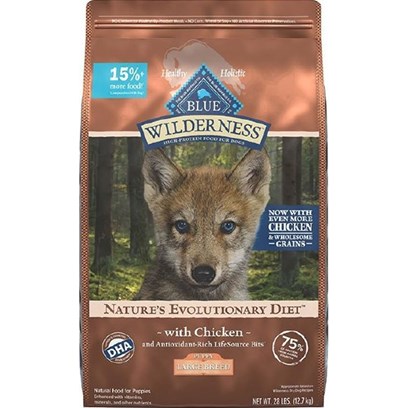 Photos - Dog Food Blue Buffalo Wilderness Large Breed Puppy Chicken Dry  28-lb Bag 