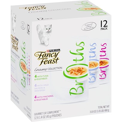 broths supplemental pouches feast creamy variety fancy pack cat collection food