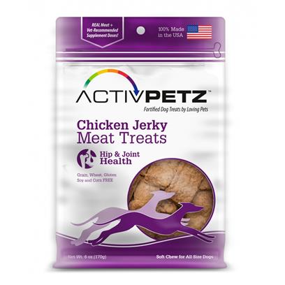 Loving Pets AcitvPetz Grain Free Chicken Jerky Hip and Joint Health Dog Treats
