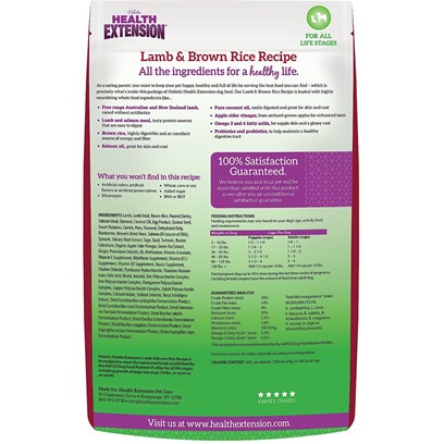 Buy Health Extension Lamb and Brown Rice Dry Dog Food Online | PetCareRx