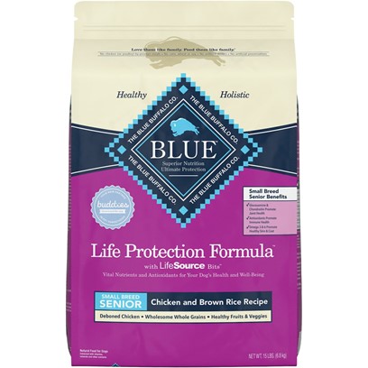 Photos - Dog Food Blue Buffalo Life Protection Small Breed Senior Chicken and Brown Rice Rec 