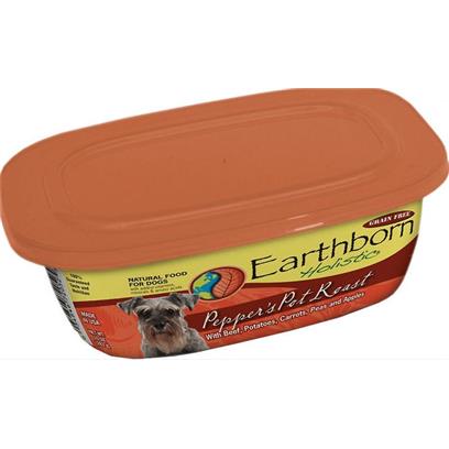 Earthborn Holistic Pepper's Pot Roast Gourmet Dinners Grain Free Moist Dog Food Tubs