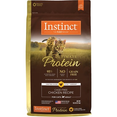 Nature's Variety Instinct Ultimate Protein Adult Grain Free Cage Free Chicken Recipe Natural Dry Cat Food
