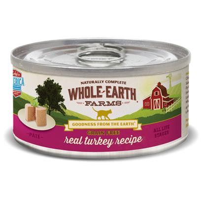 Whole Earth Farms Grain Free Real Turkey Recipe Canned Cat Food