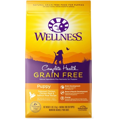 Wellness Complete Health Grain Free Puppy Deboned Chicken, Chicken Meal and Salmon Meal Recipe Dry Dog Food