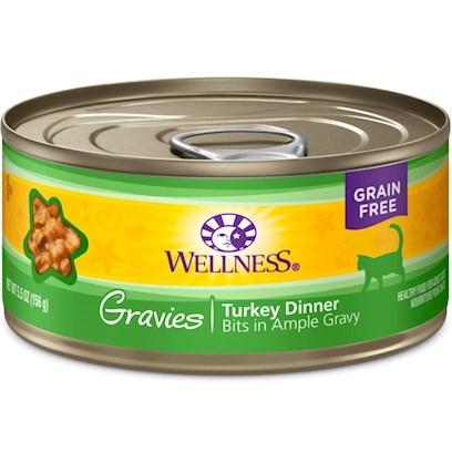 Wellness Natural Grain Free Gravies Turkey Dinner Canned Cat Food
