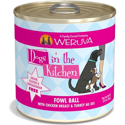 Weruva Dogs in the Kitchen Fowl Ball Grain Free Chicken and Turkey Canned Dog Food