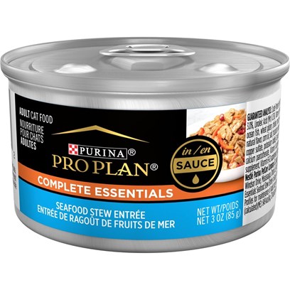 Purina Pro Plan Complete Essentials Adult Seafood Stew Entree in Sauce Canned Cat Food