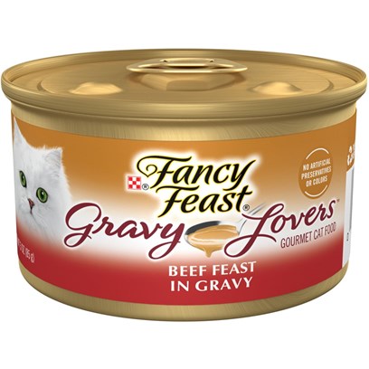 Fancy Feast Gravy Lovers Beef Feast in Roasted Beef Flavor Gravy Canned Cat Food