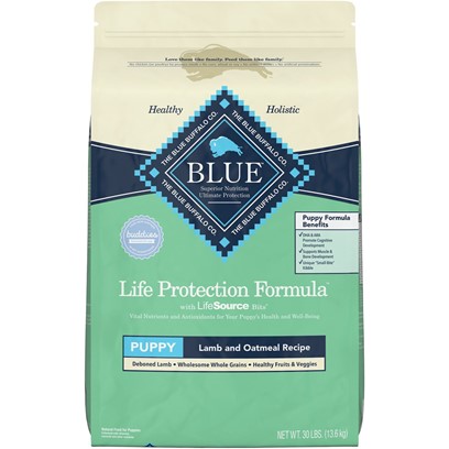 Photos - Dog Food Blue Buffalo Life Protection Puppy Lamb and Oatmeal Recipe Dry  30 
