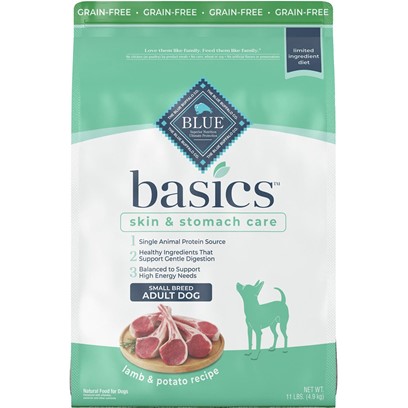 Blue Buffalo Basics Grain Free Small Breed Adult Lamb and Potato Recipe Dry Dog Food