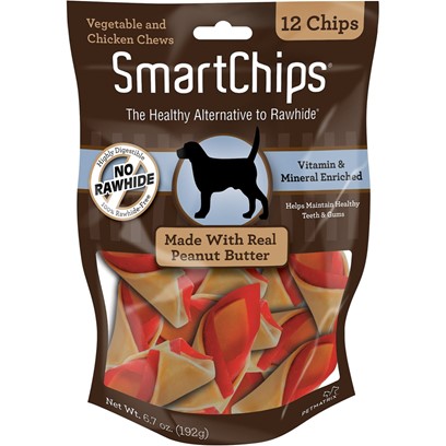 SmartBones SmartChips Peanut Butter Chews Dog Treats