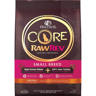 Wellness Core Raw Rev Natural Small Breed Grain Free Original Turkey and Chicken with Freeze Dried Turkey Dry Dog Food