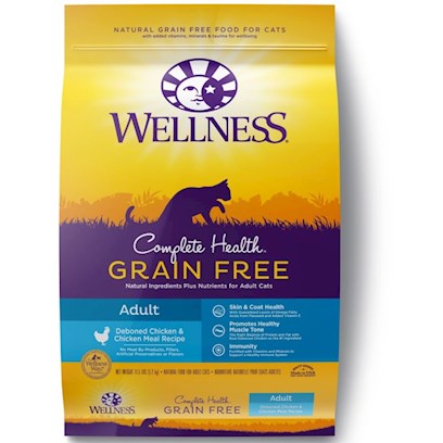 Wellness Complete Health Natural Adult Grain Free Deboned Chicken and Chicken Meal Dry Cat Food