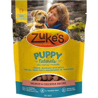 Zukes Puppy Naturals Grain Free Salmon and Chickpea Dog Treats