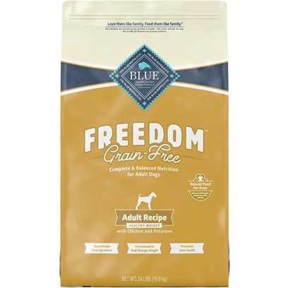 Photos - Dog Food Blue Buffalo Freedom Adult Healthy Weight Chicken Recipe Dry  24-l 