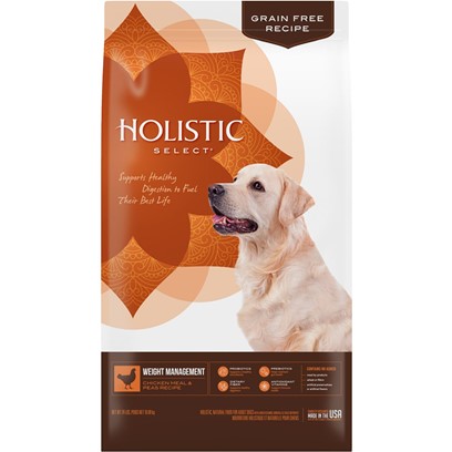 Holistic Select Natural Grain Free Chicken Meal and Pea Weight Management Dry Dog Food
