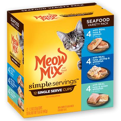 Meow Mix Simple Servings Seafood Variety Pack Wet Cat Food