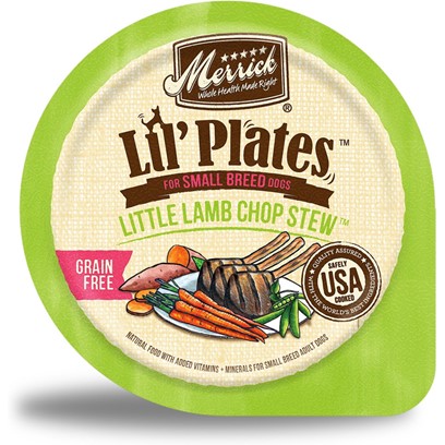 Merrick Lil' Plates Adult Small Breed Grain Free Little Lamb Chop Stew Canned Dog Food