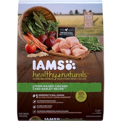 Iams healthy naturals chicken & 2025 barley recipe adult dry dog food