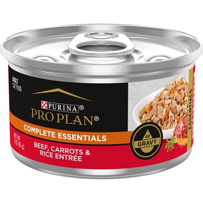 Purina Pro Plan Savor Adult Beef, Carrots and Rice in Gravy Entree Canned Cat Food