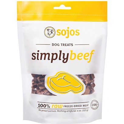 Photos - Dog Food SOJOS Simply Beef Freeze Dried Dog Treats 4-oz 
