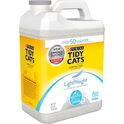 Tidy Cats Clear Springs Scent LightWeight Glade Tough Odor Solutions Clumping Cat Litter