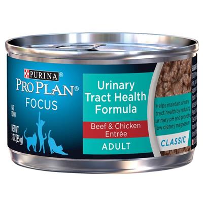 Purina Pro Plan Focus Adult Urinary Tract Health Formula Beef and Chicken Entree Cat Food Food