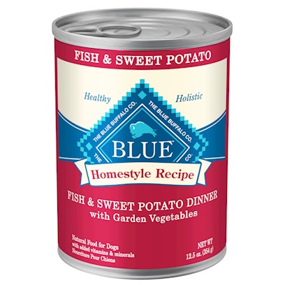 Blue Buffalo Homestyle Recipe Fish and Sweet Potato Dinner with Garden Vegetables Canned Dog Food