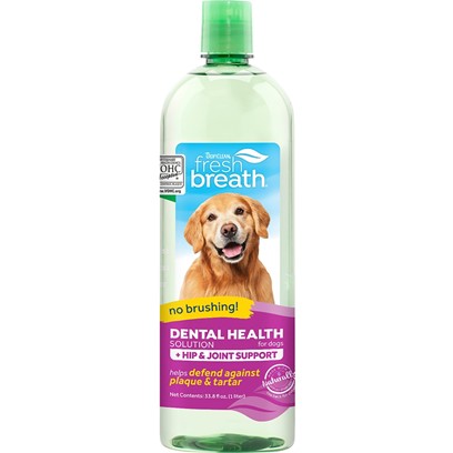 Tropiclean Fresh Breath Water Additive Plus Hip & Joint for Dogs and Cats