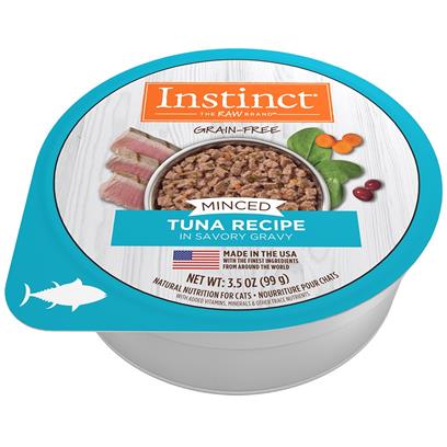 Nature's Variety Instinct Adult Grain Free Minced Recipe with Real Tuna Natural Cat food Cups