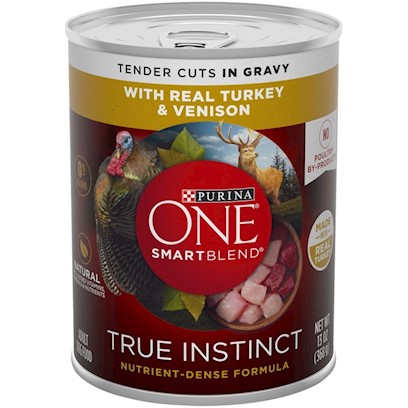 Purina ONE SmartBlend True Instinct with Real Turkey and Venison Tender Cuts in Gravy Canned Dog Food