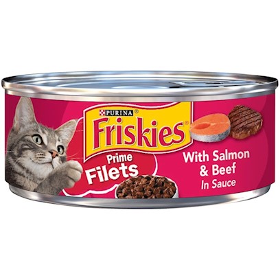 Friskies Prime Filets with Salmon and Beef in Sauce Canned Cat Food