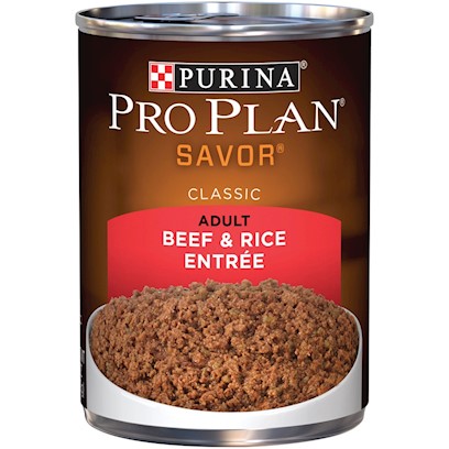 Purina Pro Plan Savor Adult Beef and Rice Entree Canned Dog Food