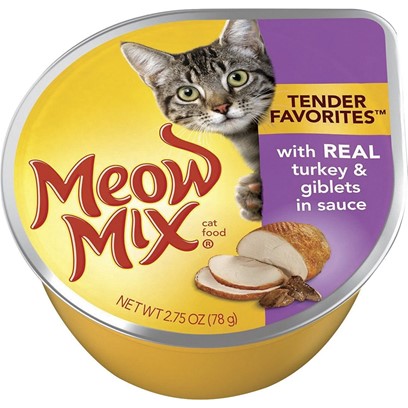 Meow Mix Tender Favorites Real Turkey and Giblets Canned Cat Food