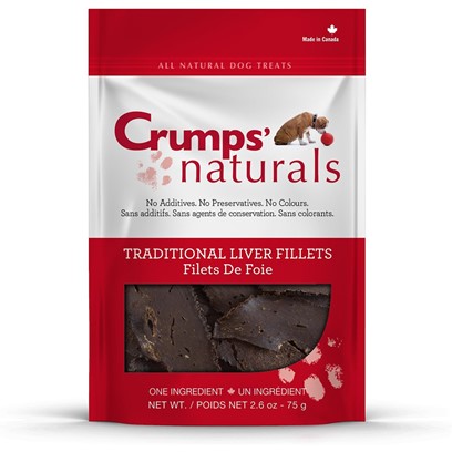 Crumps Naturals Traditional 100% Beef Liver Fillets Dog Treats