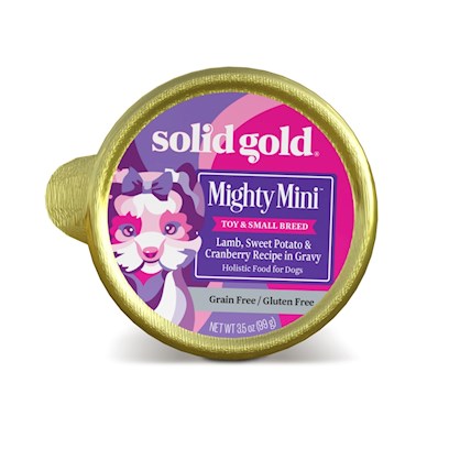 Solid Gold Mighty Mini Grain Free Toy and Small Breed Recipe with Lamb, Sweet Potato & Cranberry Wet Dog Food Tray