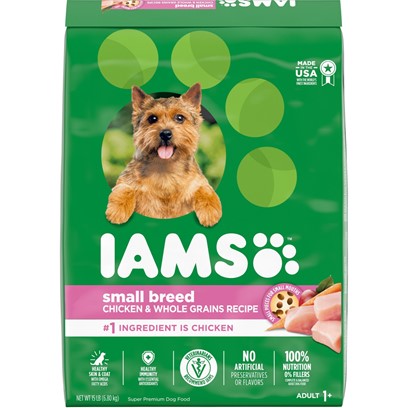 Photos - Dog Food IAMS Small Breed Dry  7-lb, Chicken & Whole Grains Recipe 