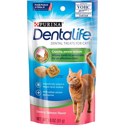 Purina Dentalife Adult Savory Salmon Flavor Cat Dental Treats