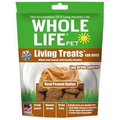 Whole Life Living Treats Grain Free Real Peanut Butter Blend Freeze Dried Dog Treats