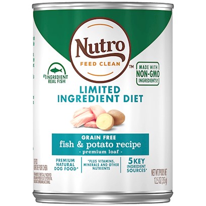 Nutro Limited Ingredient Diet Grain Free Fish & Potato Pate Canned Dog ...