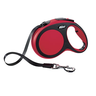 Flexi New Comfort LG Retractable 16 ft Tape Leash Red