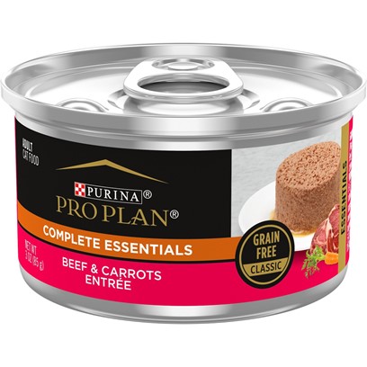 Purina Pro Plan Savor Adult Grain Free Beef and Carrots Entree Classic Canned Cat Food