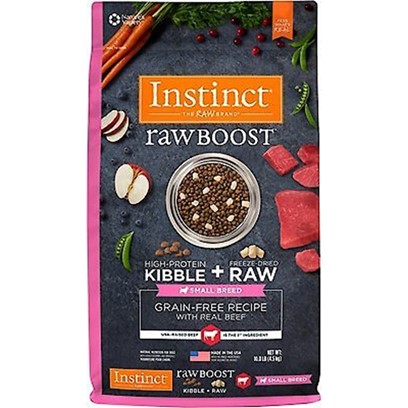 Nature's Variety Instinct Grain Free Raw Boost Small Breed Recipe with Real Beef Dry Dog Food