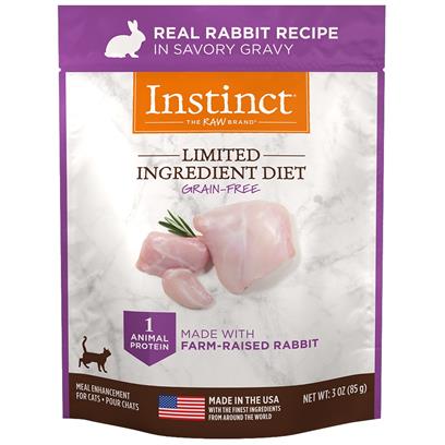 Nature's Variety Instinct Limited Ingredient Diet Grain Free Rabbit Recipe Wet Cat Food Topper Pouches