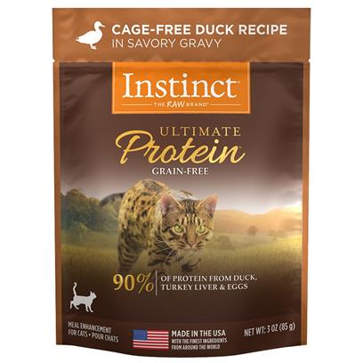 Nature's Variety Instinct Ultimate Protein Grain Free Cage Free Duck Recipe Wet Cat Food Topper Pouch