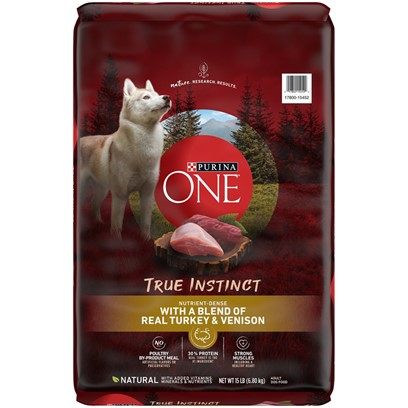 Photos - Dog Food Pro Plan Purina ONE SmartBlend True Instinct Turkey & Venison Dry  36-lb 
