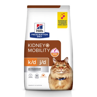 Hill's Prescription Diet k/d Kidney Care + j/d Mobility Dry Cat Food 6.4 lb Bag, Chicken Flavor