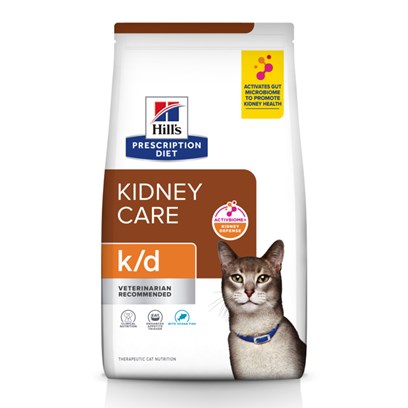 Hill's Prescription Diet k/d Kidney Care Dry Cat Food 4 lb Bag, Ocean Fish Flavor